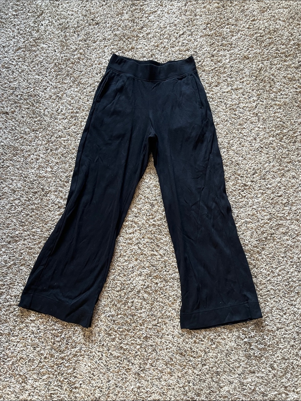 Pact Black Wide-Leg Pull-On Pants
